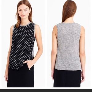 J. Crew Polka Dot Tank Silk